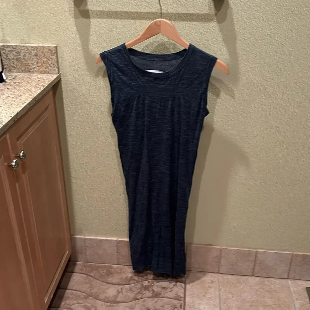 Maison Martin Margiela woman's navy blue knit dress
